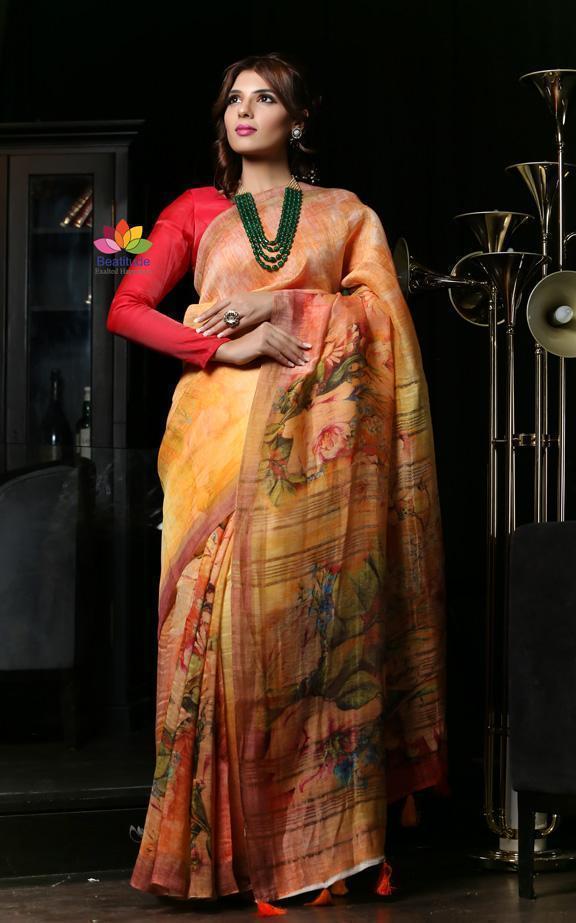 Linen Silk Sarees