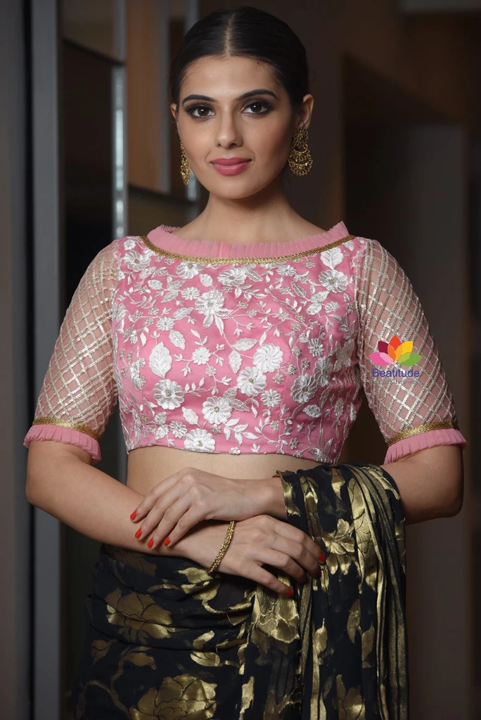 latest sarees with designer blouse