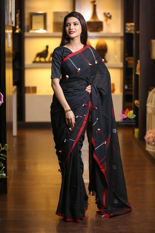  Black Khadi Saree