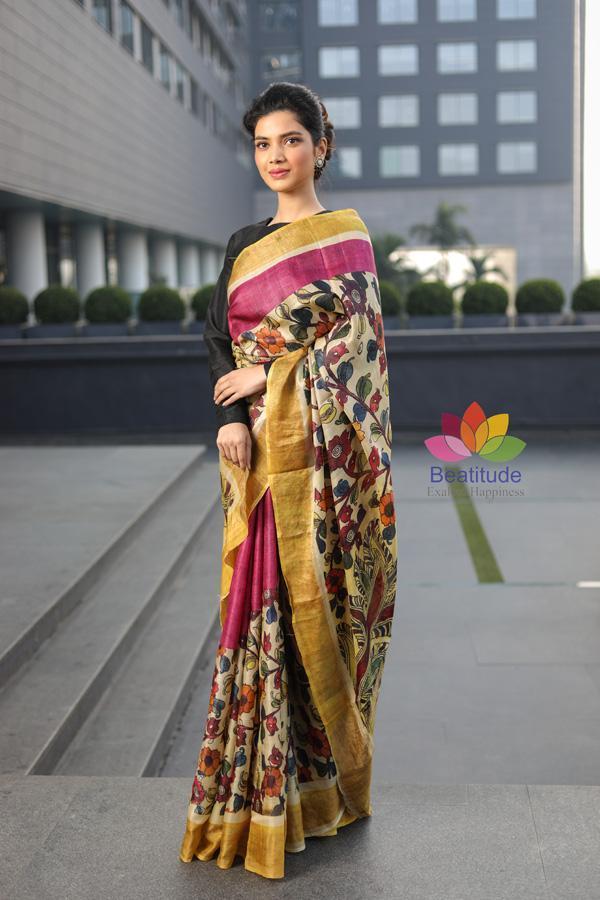 Triple Shade Kanchi Silk – Lakshmi Boutique