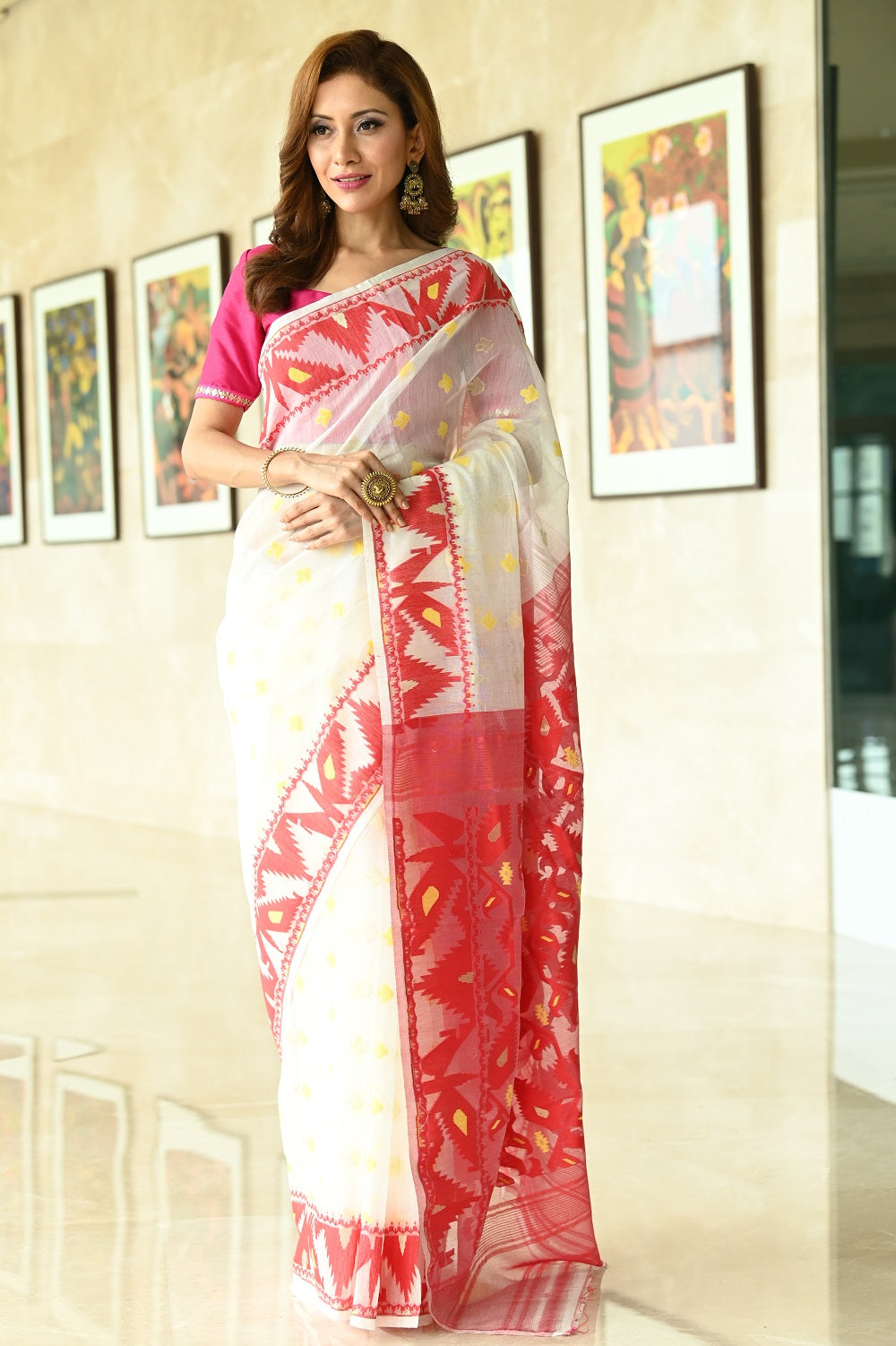 Dhakai Jamdani Saree