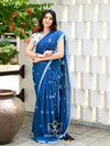 Blue Handloom Cotton Jamdani Saree