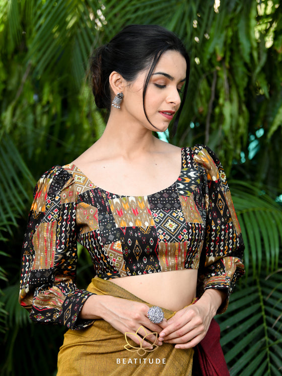 Multicolor Blended Cotton Printed Blouse