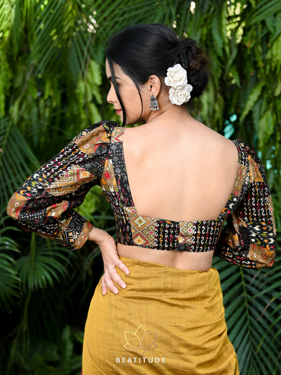 Multicolor Blended Cotton Printed Blouse
