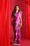Magenta Woven Banarasi Saree