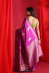 Magenta Woven Banarasi Saree