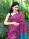 Magenta Handloom Cotton Saree