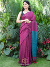 Magenta Handloom Cotton Saree
