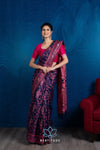 Blue Embroidered Chanderi Cotton Saree
